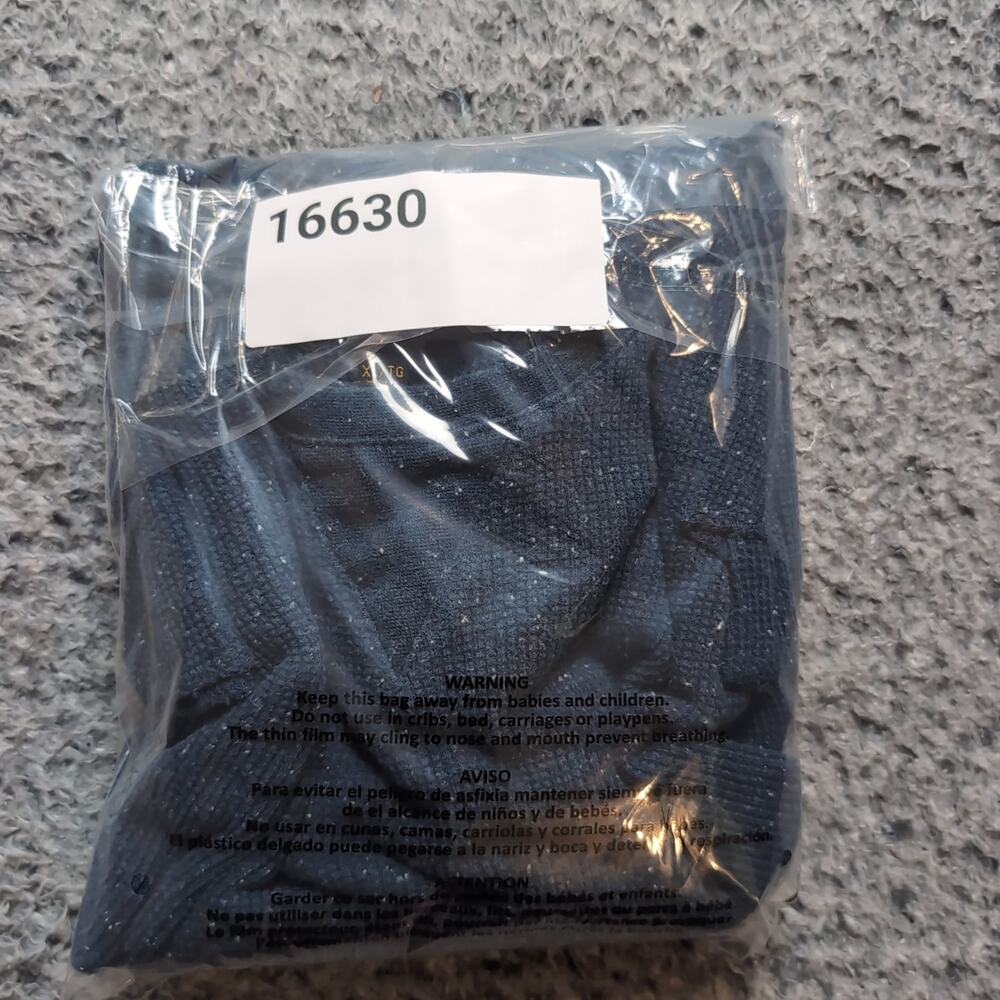 Lucky Brand Shirt Men Extra Large Blue Casual Thermal Waffle Knit Long Sleeve - Picture 6 of 6